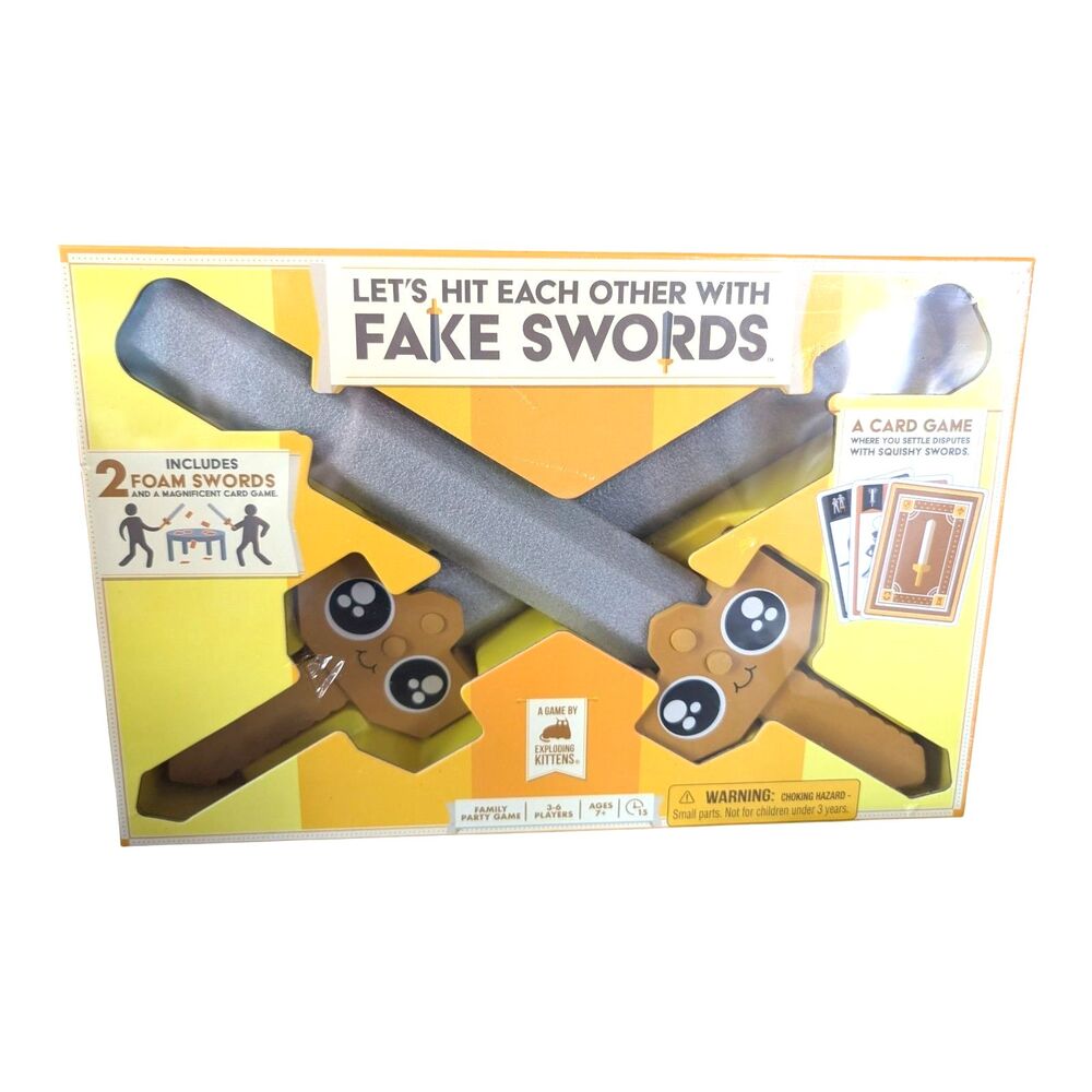 Exploding Kittens Let's Hit Each Other With Fake Swords Party Game New